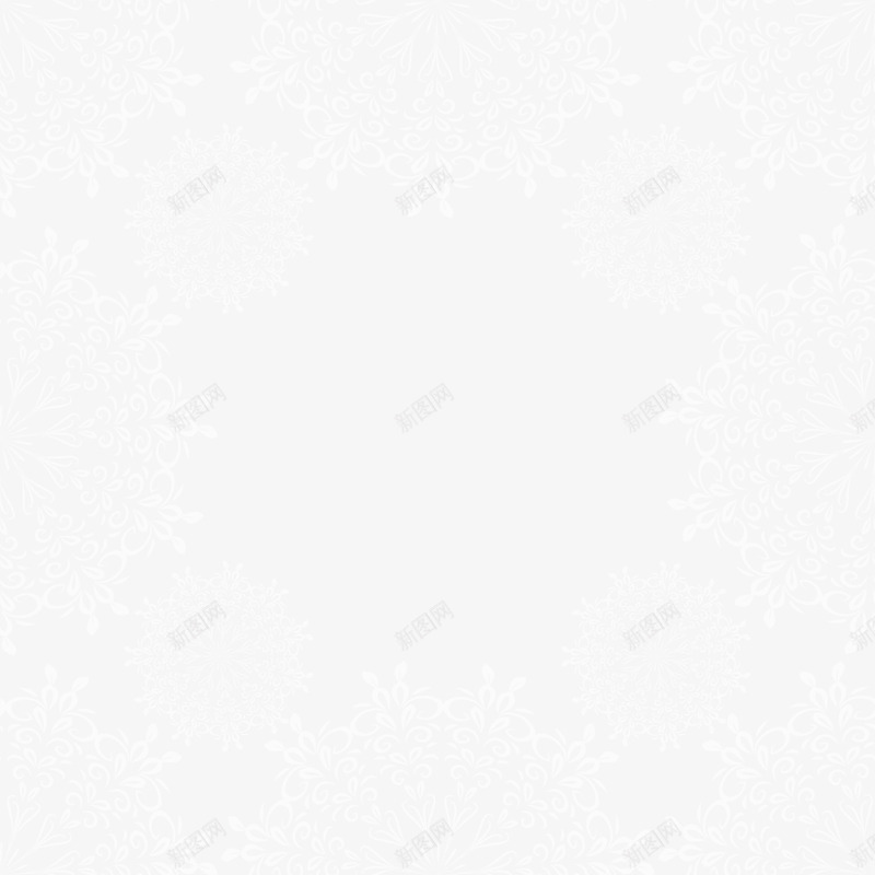白色雪花背景png免抠素材_新图网 https://ixintu.com 免抠PNG 冬季 图案 白色 背景 边框纹理 雪花