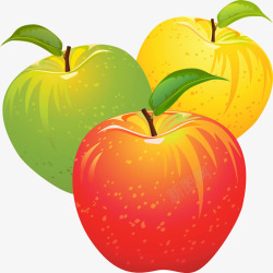 三个苹果三个卡通苹果高清图片