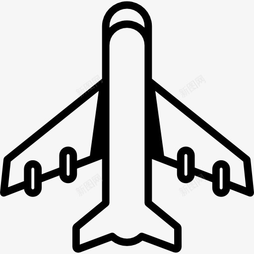 往下看飞机图标png_新图网 https://ixintu.com 机场 运输 飞机