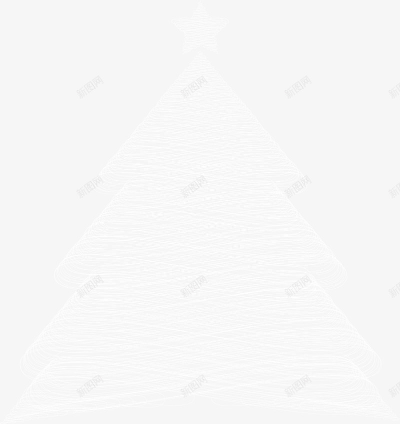 圣诞节白色圣诞树png免抠素材_新图网 https://ixintu.com 冬季 创意圣诞树 喜庆 圣诞节 白色圣诞树 白色线条