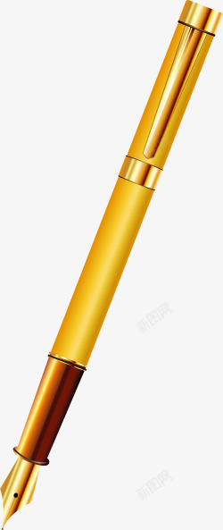 金色钢笔墨点奢华金色钢笔高清图片