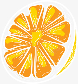 立体橙子黄色线条手绘橘子高清图片