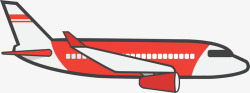 春节回家的红色飞机素材