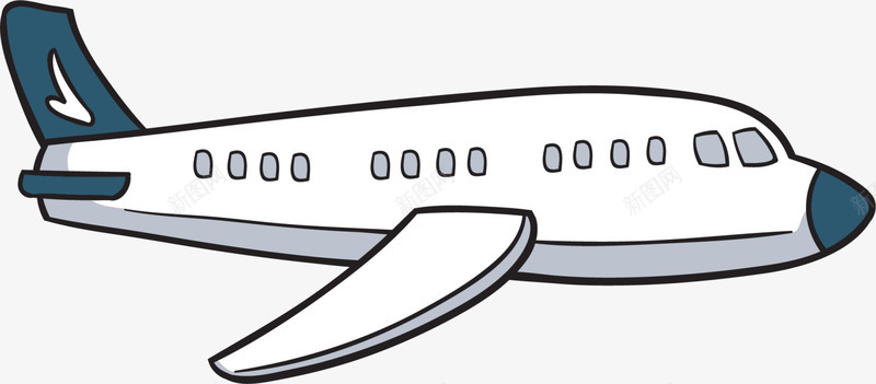 卡通白色大型飞机png免抠素材_新图网 https://ixintu.com 卡通客机 卡通飞机 大型飞机 旅行 白色飞机 飞行