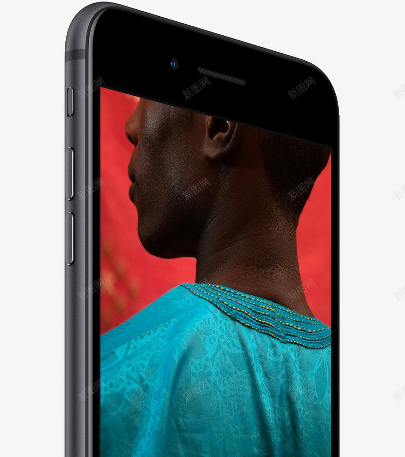 iPhone8Plus黑色png免抠素材_新图网 https://ixintu.com 全面屏 手机 智能手机 苹果手机 黑色