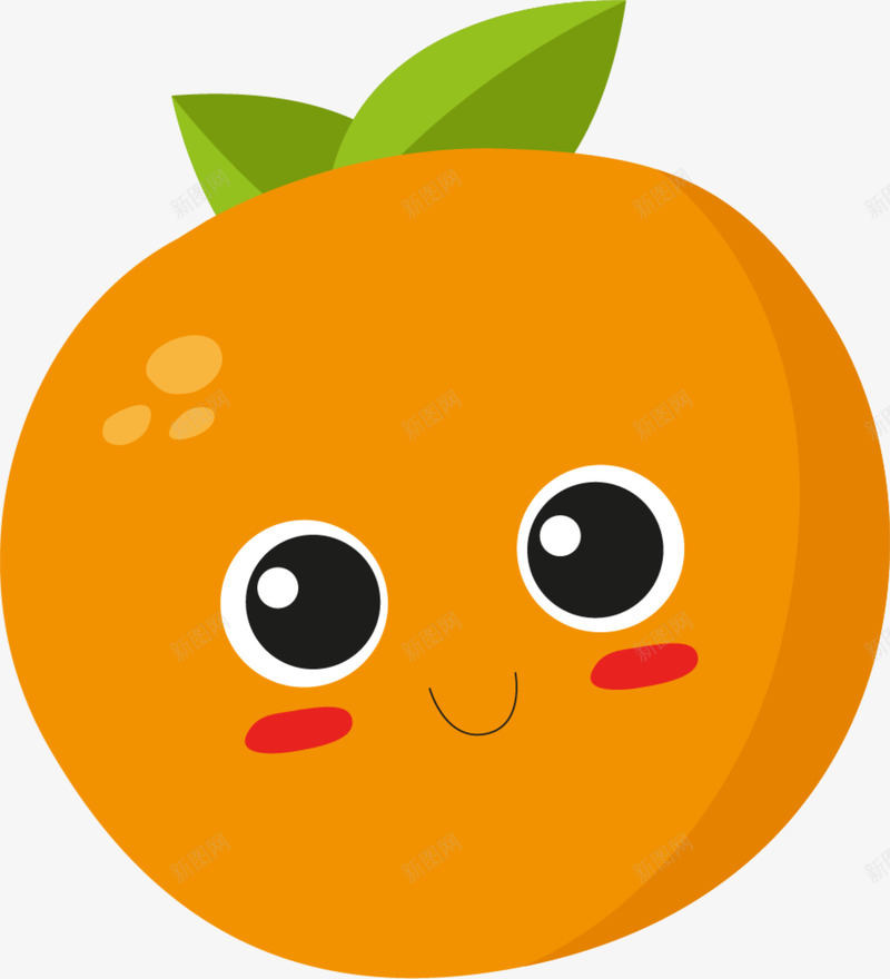 夏季害羞的橙色橙子png免抠素材_新图网 https://ixintu.com 夏季橙子 夏季水果 害羞的橙子 开心 橙色橙子 羞涩