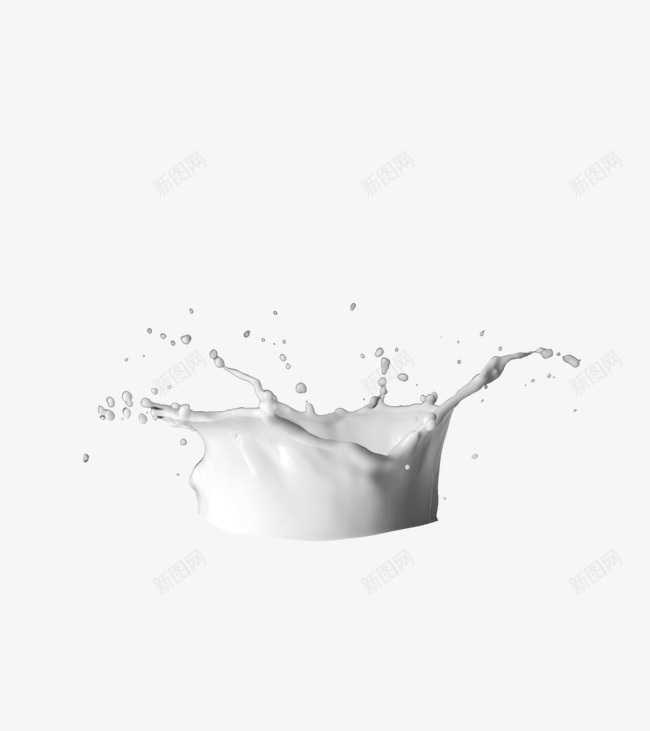牛奶png免抠素材_新图网 https://ixintu.com 喷溅的牛奶 液体 牛奶 白色 饮料