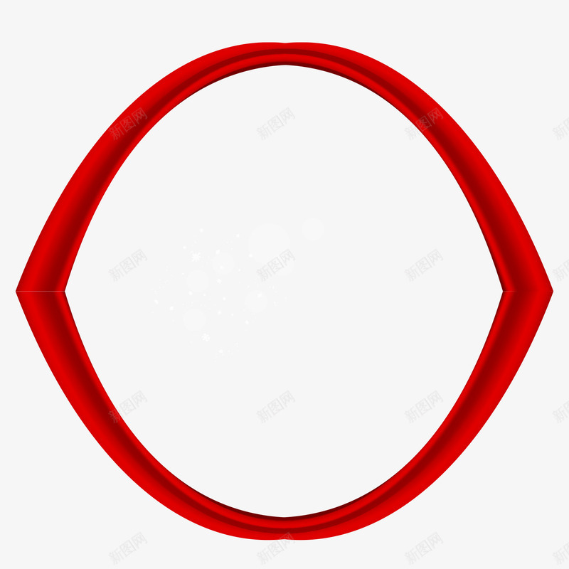 环形红色丝带装饰png免抠素材_新图网 https://ixintu.com 丝带 圆形 环形 红色 装饰