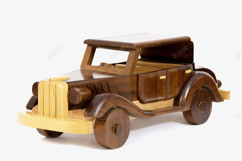 木头材质客车png免抠素材_新图网 https://ixintu.com 小汽车 木头 玩具 精致 轿车