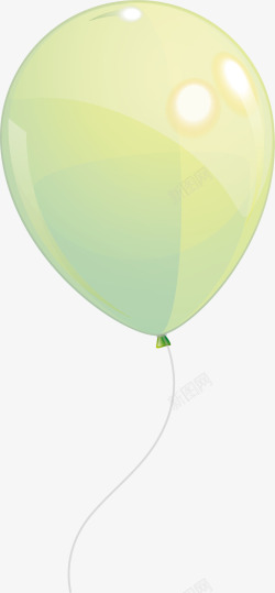 梦幻绳子小清新绿色气球高清图片