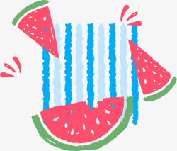 夏季水果西瓜装饰素材