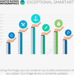 手托物体手托图标占比图表高清图片