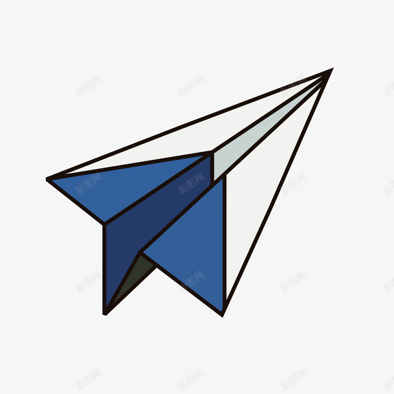 蓝色手绘纸飞机元素图标png_新图网 https://ixintu.com 卡通图标 扁平化 手绘 折纸 纸飞机 蓝色 起飞