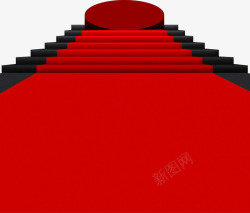 红色舞台红毯海报素材