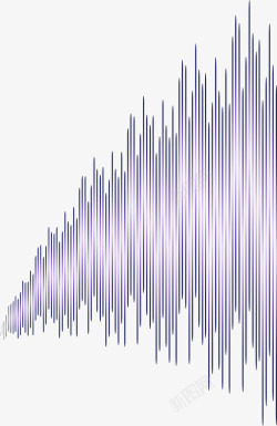密集线条密集紫色音浪线条高清图片