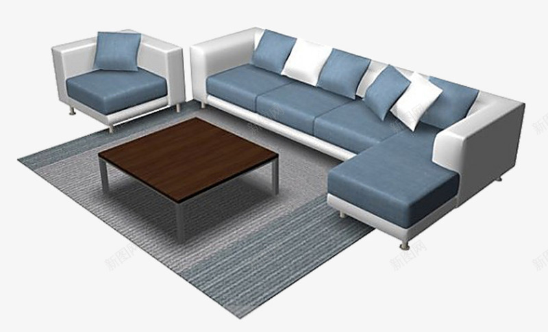 现代沙发组合png免抠素材_新图网 https://ixintu.com 桌子 沙发 现代化 组合