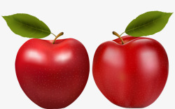 红色苹果手绘素材