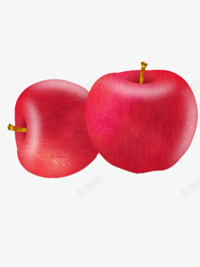 红色小苹果png免抠素材_新图网 https://ixintu.com PPT元素 实物图 水果 简单装饰