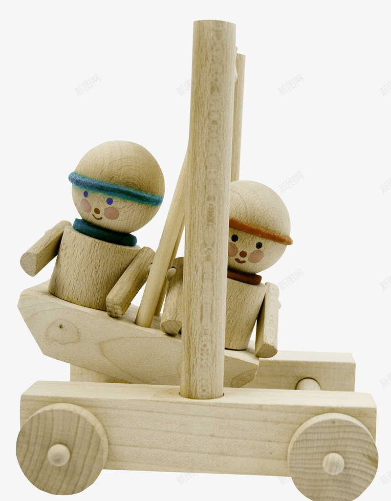 玩具车工艺品png免抠素材_新图网 https://ixintu.com 木头小人 木头玩具车 玩具车