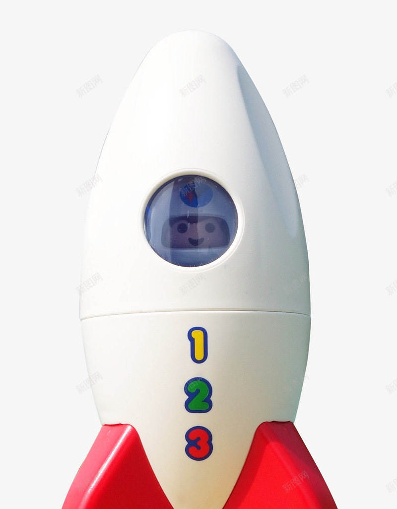 玩具火箭png免抠素材_新图网 https://ixintu.com 产品实物 儿童玩具 玩具 白色火箭