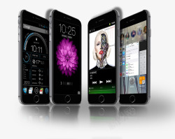 科技通讯工具黑色苹果6手机高清图片