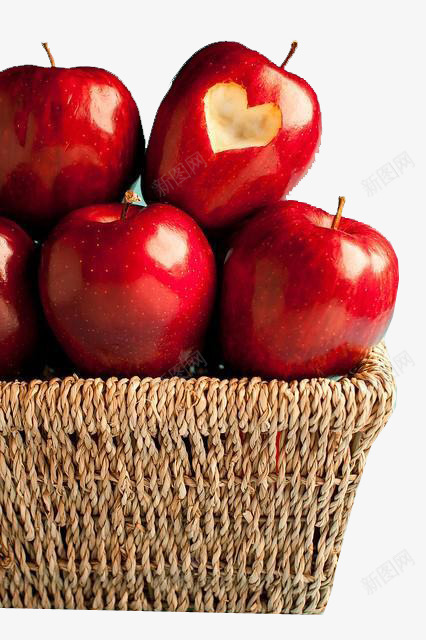 苹果png免抠素材_新图网 https://ixintu.com 一堆苹果 水果 爱心苹果 篮子