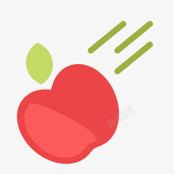 红色手绘的苹果食物素材