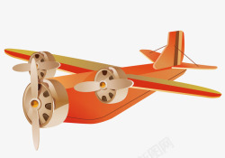 红色滑翔飞机矢量图素材