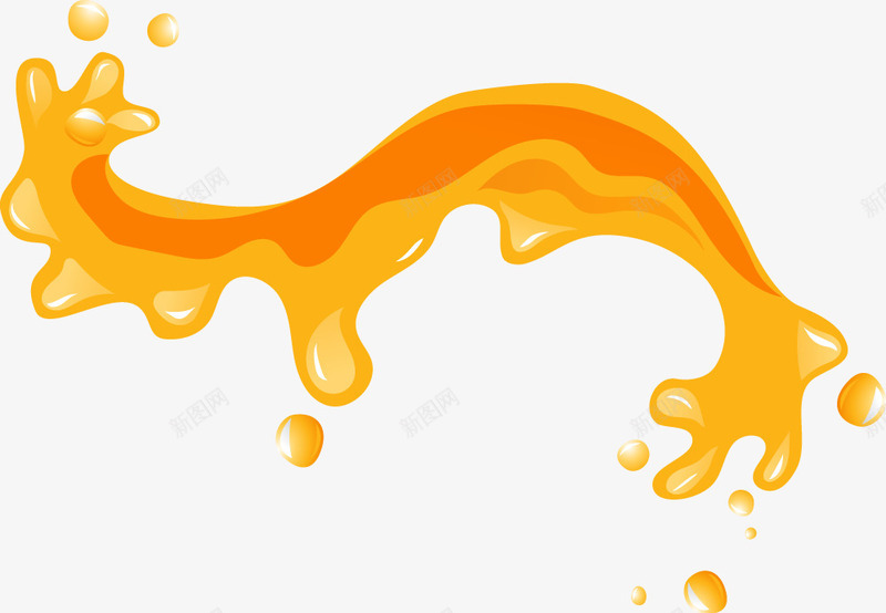 橘子汁矢量图ai免抠素材_新图网 https://ixintu.com 喷溅 橘子汁 矢量图 飞溅的橘子汁