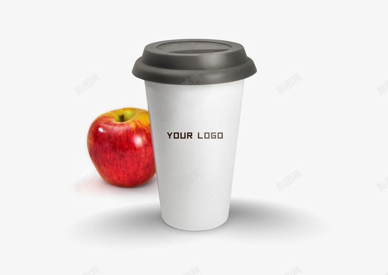 苹果和可换logo的纸杯图标psd_新图网 https://ixintu.com VI logo 带盖纸杯 苹果