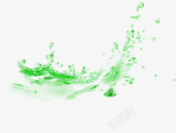 绿色浪花水元素高清图片