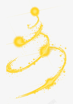 黄色螺旋炫光素材