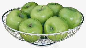 果盘png免抠素材_新图网 https://ixintu.com 新鲜水果 水果盘 玻璃碗 苹果 青苹果