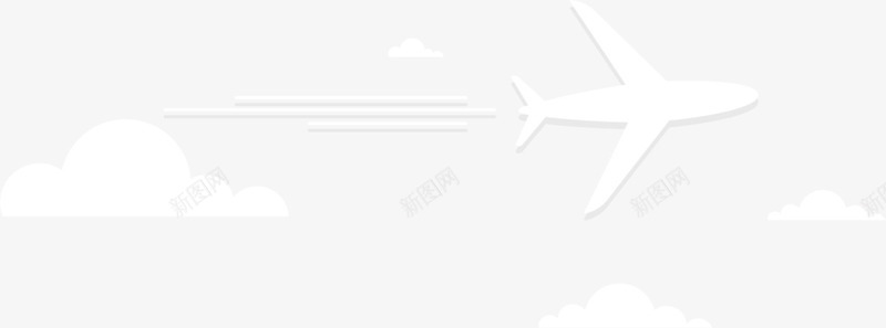 白色旅游度假飞机png免抠素材_新图网 https://ixintu.com 云朵 休闲 回家 度假 归家 旅游 装饰图案 飞机