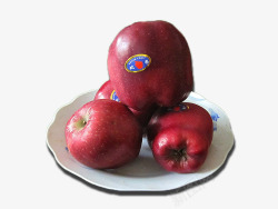 贡品盘子红彤彤的大苹果高清图片