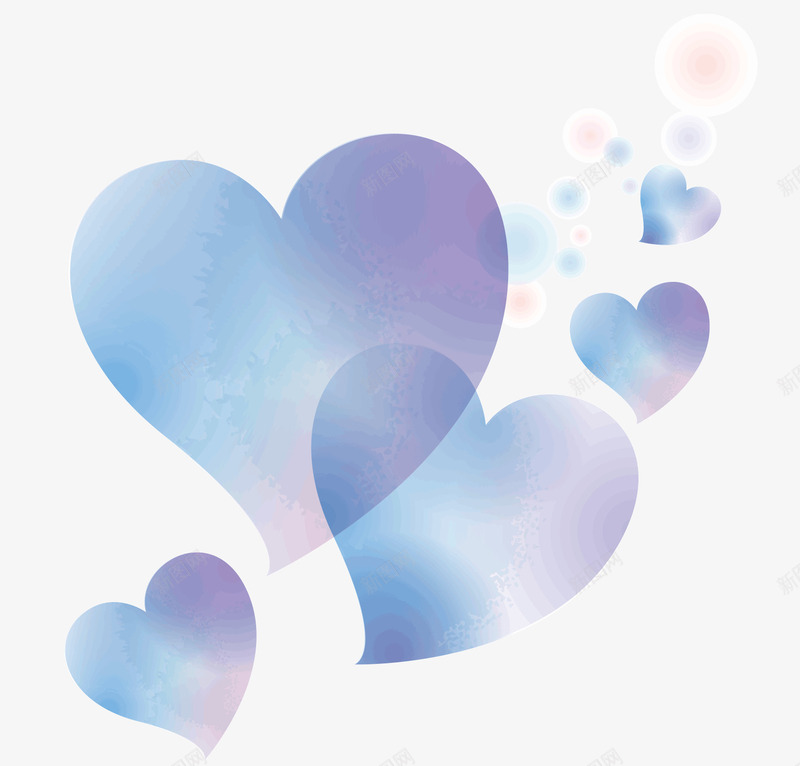 一组心形矢量图ai免抠素材_新图网 https://ixintu.com 心 心形 爱心 紫色的心 组合的心 矢量图