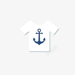 夏季海军风服饰海军风T恤矢量图高清图片