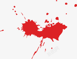 喷溅血液红色血液矢量图高清图片