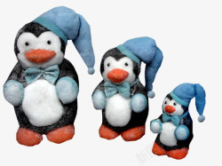 三只企鹅娃娃素材