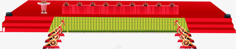 红色的舞台装饰效果png免抠素材_新图网 https://ixintu.com 效果 红色 舞台 装饰