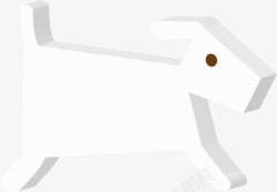 童趣小狗白色卡通小狗高清图片