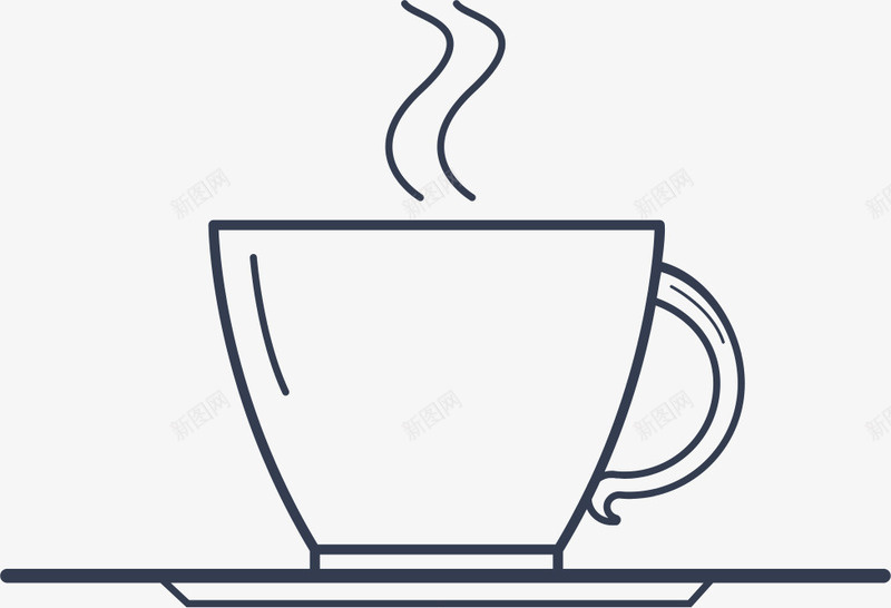 冒烟的咖啡png免抠素材_新图网 https://ixintu.com 冬季 咖啡 手绘 黑白