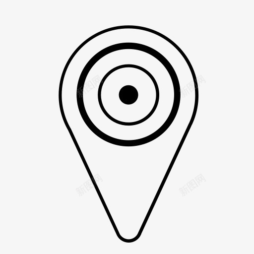 位置定位目标目标技术组合图标png_新图网 https://ixintu.com Location location target 位置 定位目标 目标