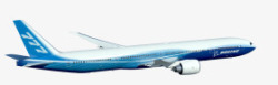蓝色机身蓝白飞机高清图片