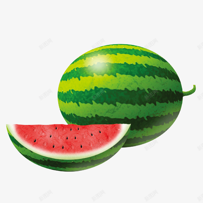 夏季水果西瓜png免抠素材_新图网 https://ixintu.com 夏季水果 水果 甜甜的西瓜 红壤西瓜 西瓜