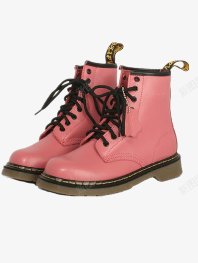 粉色马丁靴png免抠素材_新图网 https://ixintu.com 冬季 装饰 鞋子 马丁靴
