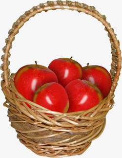 一篮红苹果素材