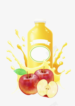 苹果汁插画素材