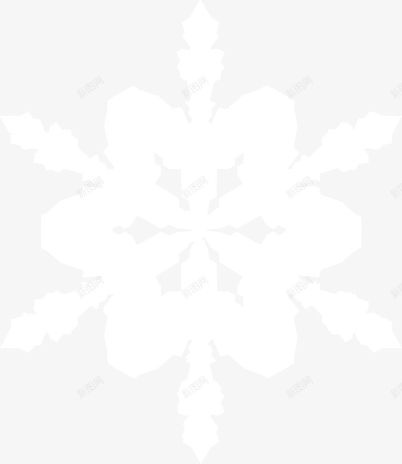 手绘白色冬季雪花装饰png免抠素材_新图网 https://ixintu.com 冬季 白色 装饰 雪花
