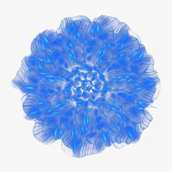 梦幻蓝色花朵顶视图素材